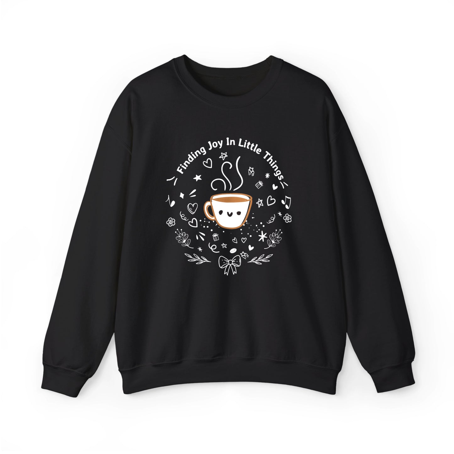 Finding Joy In Little Things | Coffee Lover | Women's Cute Graphic Sweatshirt