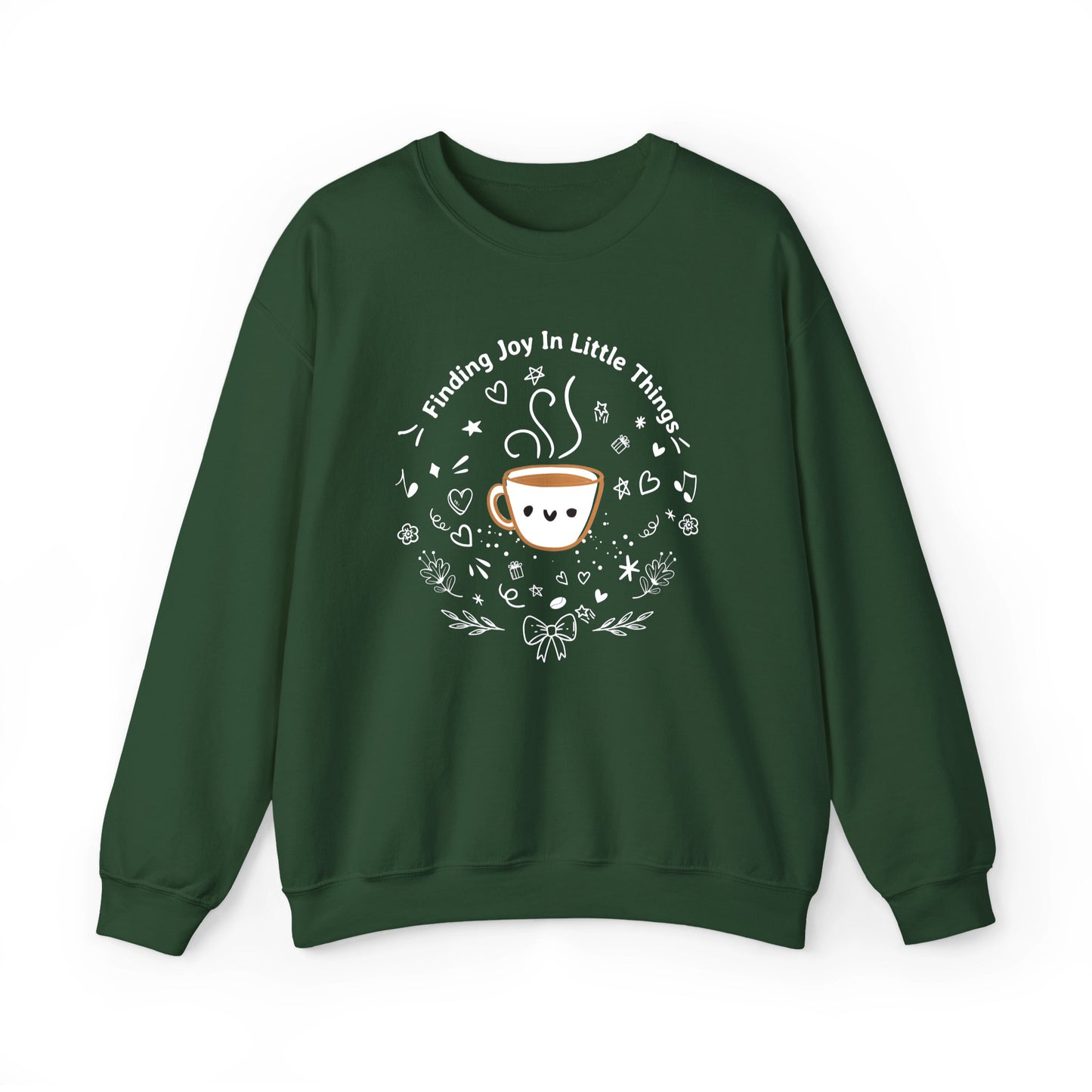 Finding Joy In Little Things | Coffee Lover | Women's Cute Graphic Sweatshirt