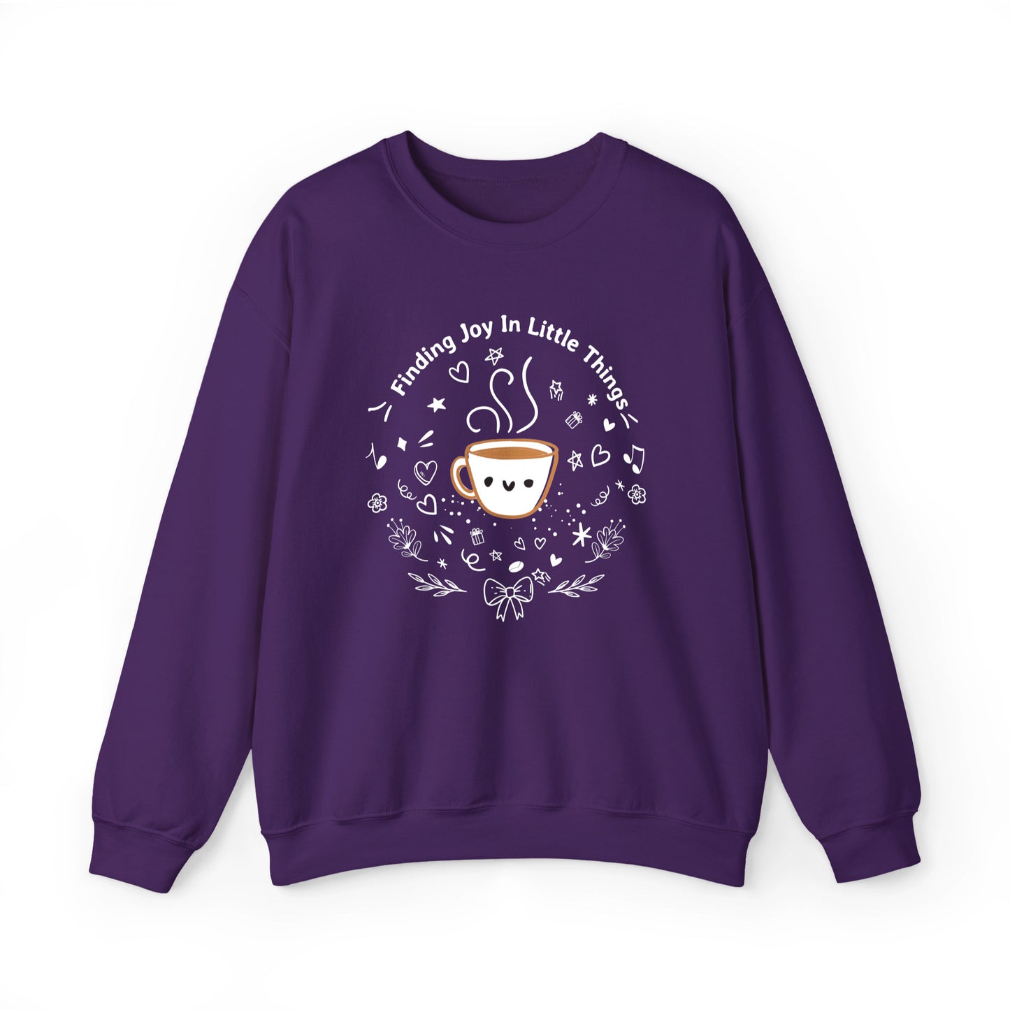 Finding Joy In Little Things | Coffee Lover | Women's Cute Graphic Sweatshirt